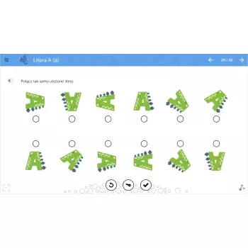 Program edukacyjny mTalent Czytanie. Litery