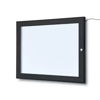 Gablota na menu z panelem na logo czarna