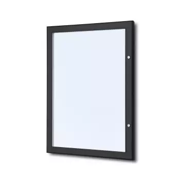 Gablota na menu z panelem na logo czarna