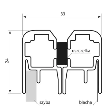 Dwudrzwiowa, korkowa gablota Tendance