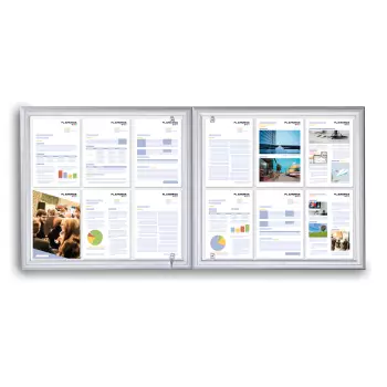 Zewnętrzna dwudrzwiowa gablota Reverso