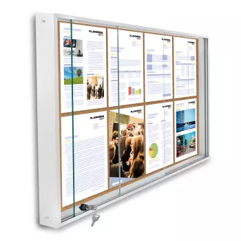 Korkowa gablota Millenium z przesuwanymi drzwiami