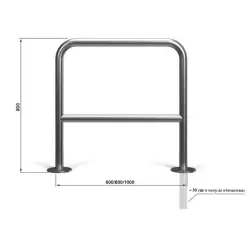 Stojak rowerowy UNO 60 z poprzeczką - 2 miejsca rowerowe