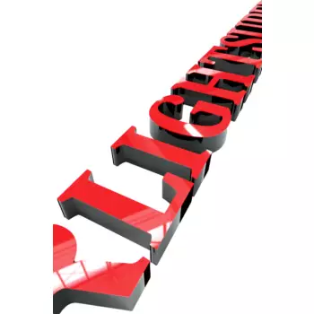 Litery 3D lico płaskie