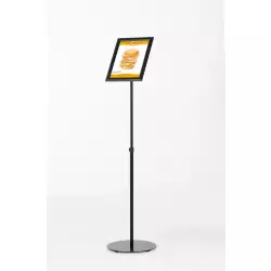 Czarny teleskopowy Menuboard A4