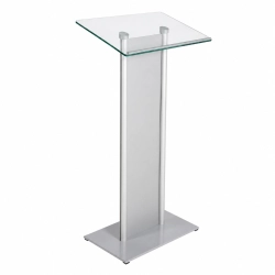 Podium ze szkła hartowanego z panelem przednim