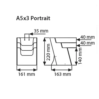 Stojak na ulotki 3xA5