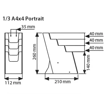 Stojak na ulotki 4xDL