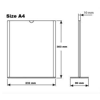 Owalny stojak akrylowy na menu
