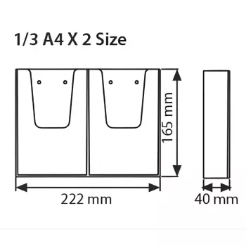 Kieszeń wisząca na ulotki 2xDL