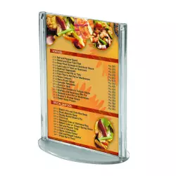 Owalny stojak akrylowy na menu