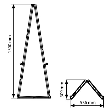 Stalowa sztaluga ekspozycyjna