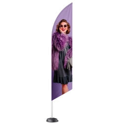 Aluminiowy maszt do flag reklamowych Pióro - M 340 cm