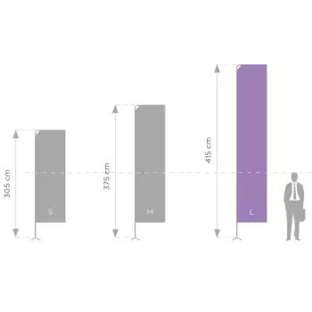 Aluminiowy maszt do flag reklamowych H - 415 cm
