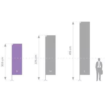 Aluminiowy maszt do flag reklamowych H - 305 cm