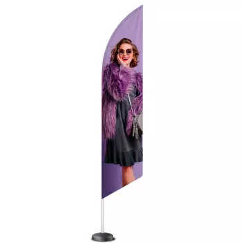 Aluminiowy maszt do flag reklamowych Pióro - S 265 cm
