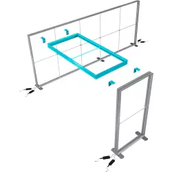Dach 100x250 do systemu zabudowy targowej LUMIX