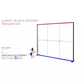Ścianka podświetlana czarna LUMIX™ 300×250