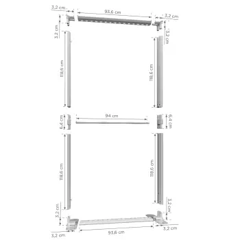 Ścianka podświetlana LUMIX™ 100×250