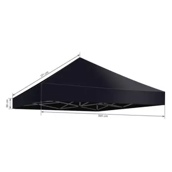 Dach do stelaża namiotu 3x3 - czarny