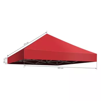 Dach do stelaża namiotu 3x3 - czerwony-2192805
