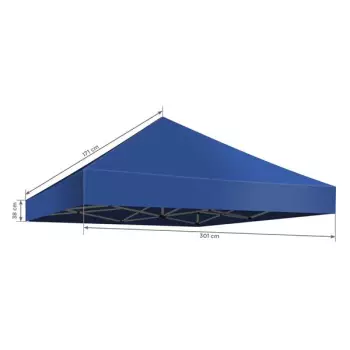Dach do stelaża namiotu 3x3 - niebieski