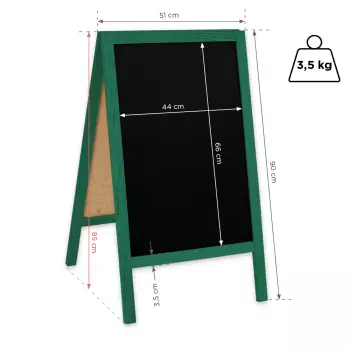 Potykacz drewniany Classic S (51x90 cm) - zielony