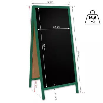 Potykacz drewniany Classic XL (72x160 cm) - zielony