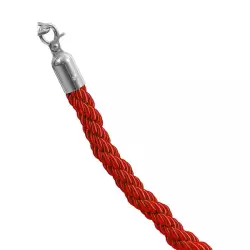 Border pleciony czerwony - klamra chrome