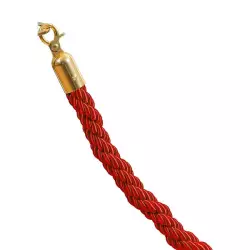 Border pleciony czerwony - klamra złota