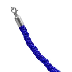 Border pleciony niebieski - klamra chrome