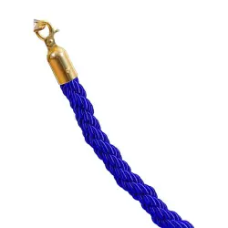 Border pleciony niebieski - klamra złota