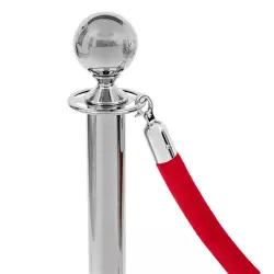 Border welurowy czerwony - klamra chrome