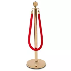 Border welurowy czerwony - klamra złota