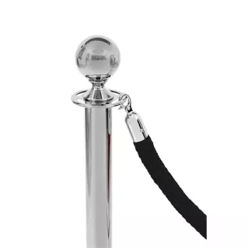 Border Pleciony czarny - klamra chrome