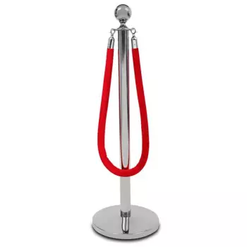 Border welurowy czerwony - klamra chrome