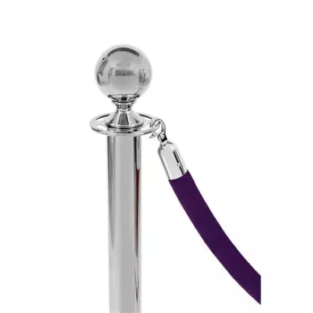 Border welurowy fioletowy - klamra chrome