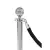 Border Pleciony czarny - klamra chrome