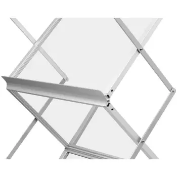 Stojak na ulotki Montana A3 w torbie - srebrny