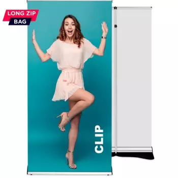 Roll up Clip 85x220 - teleskopowy maszt, system wymiany grafiki