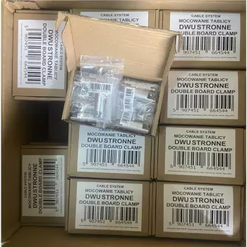 Dwustronne mocowanie tablicy do systemu linkowego