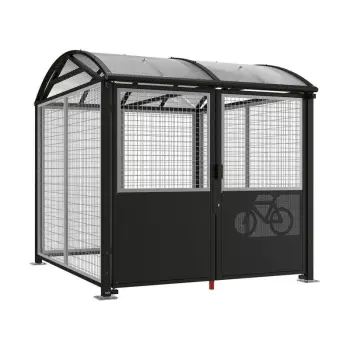 Wiata rowerowa łukowa zamykana
