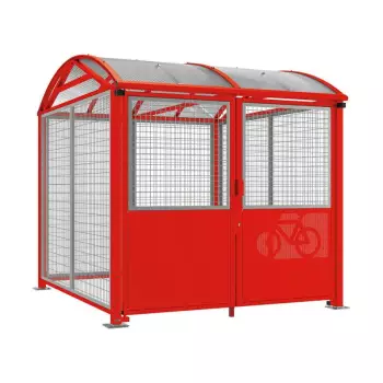 Wiata rowerowa łukowa zamykana