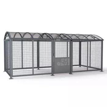 Wiata rowerowa łukowa zamykana