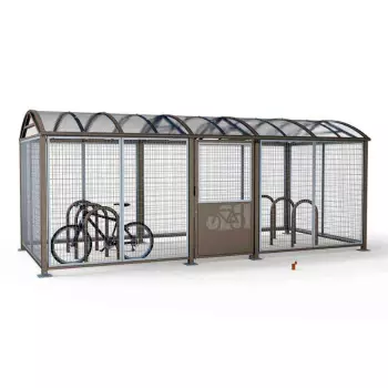 Wiata rowerowa łukowa zamykana