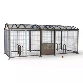 Wiata rowerowa łukowa zamykana