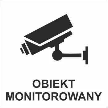 piktogram na drzwi obiekt monitorowany