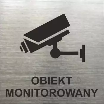 piktogram na drzwi obiekt monitorowany