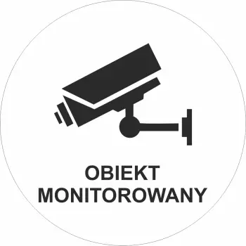 piktogram na drzwi obiekt monitorowany