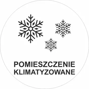piktogram na drzwi Pomieszczenie klimatyzowane